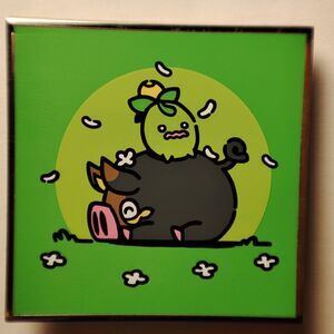 Pokemon TCG Lechonk & Smolive Lazy Summer Enamel Pin Official Nintendo Badge